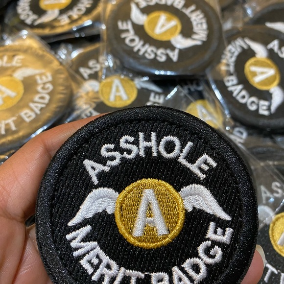 Embroidered Asshole Merit Badge - Picture 3 of 4